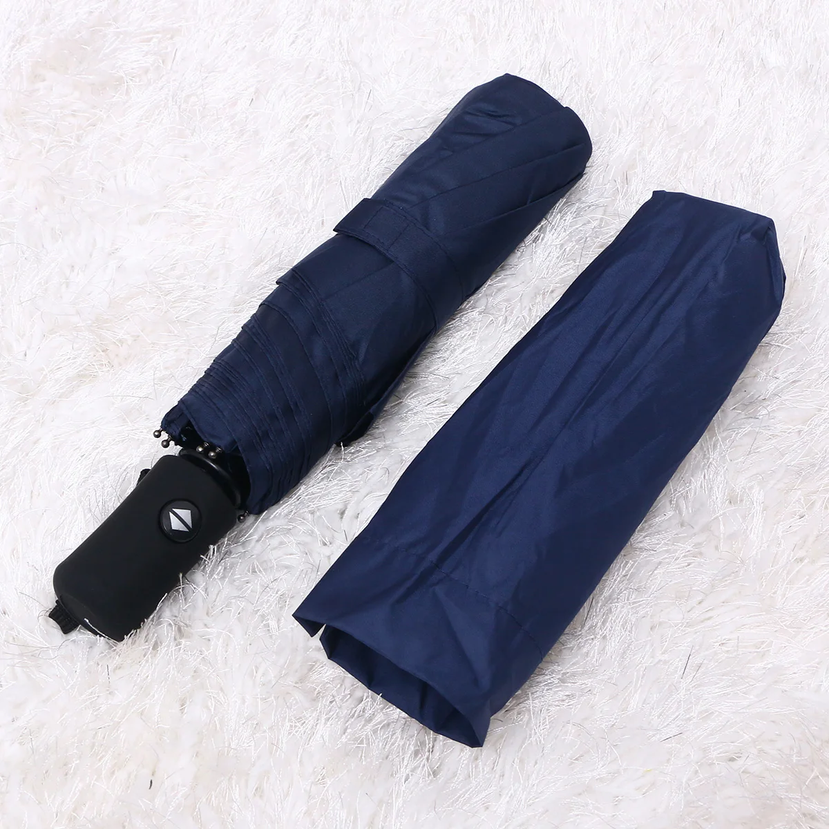 

Автоматический 3-складной зонт на 8 ребер, защита от солнца и дождя, легкий дорожный оптоволоконный зонт, эргономичная ручка, синий