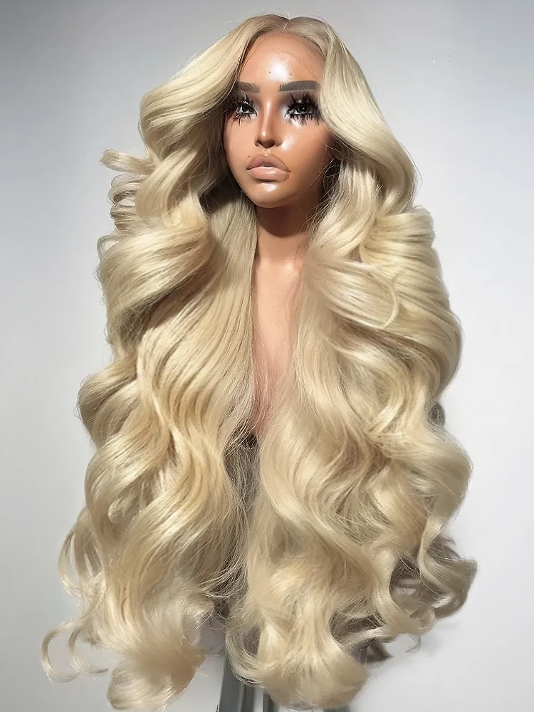 250 Density 30 40 Inch 613 Body Wave 13x6 HD Lace Frontal Wigs Human Hair Brazilian Honey Blonde 13x4 Transparent Lace Front Wig