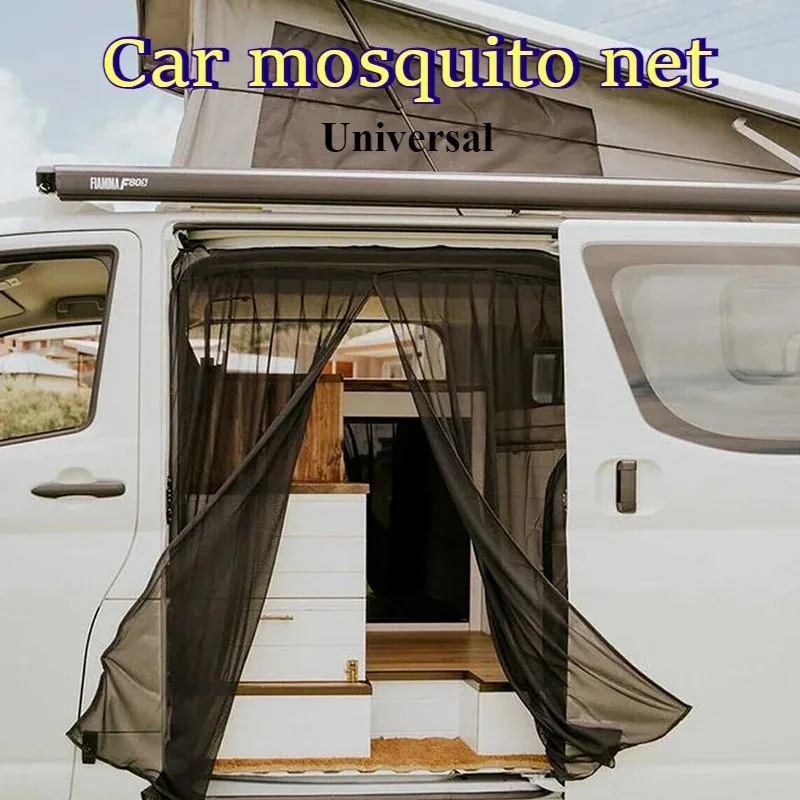 New Universal Magnetic Prevent Mosquito Fly Screen Net Camper Van Mosquito Curtain RV Tailgate Sunshade Net Insect Proof Curtain