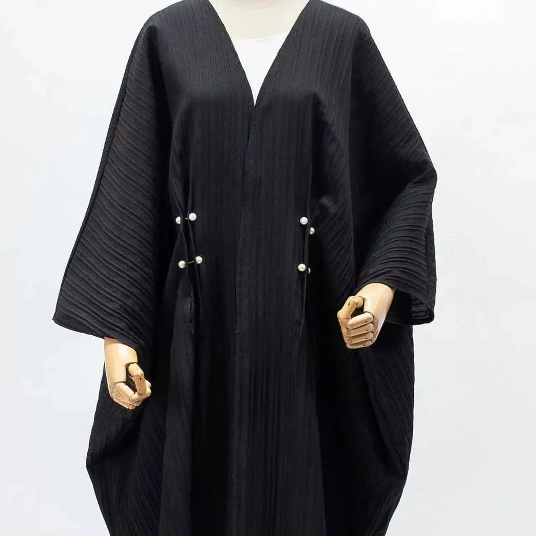 

Новое скромное мусульманское платье-кафтан с бисером Абая для женщин Арабский Дубай Открытая Абая Сабая Кафтан Марокаин Женский халат Кимоно Джалабия