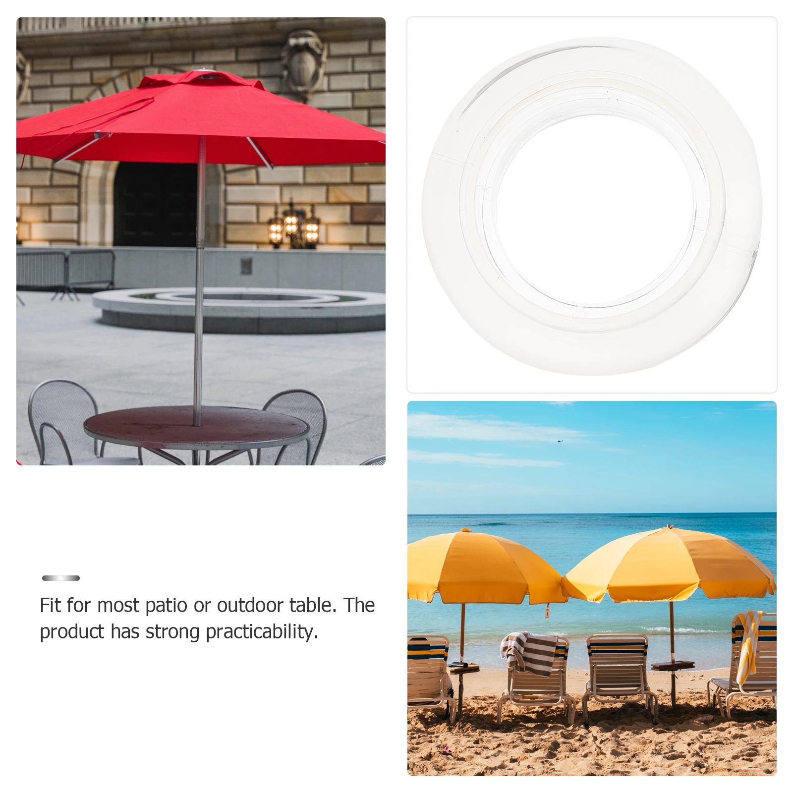 

2Pcs Umbrella Grommet Silicone Fixation Rings Parasol Hole Plug Caps Outdoor Cover Table Protector Scratch Resistant Garden