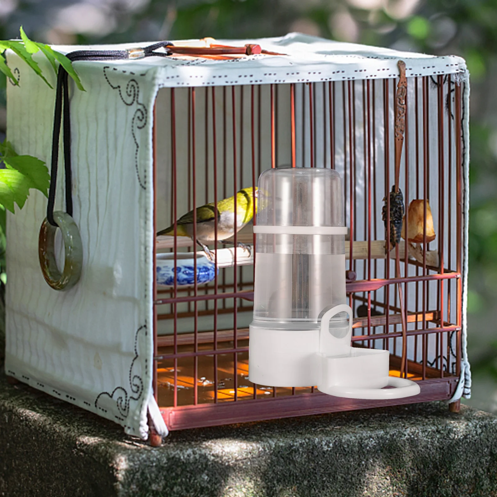 

2Pcs Automatic Bird Water Feeder Detachable Design Strong Plastic Material for Household Pet Use Multi Function Feeding Solution