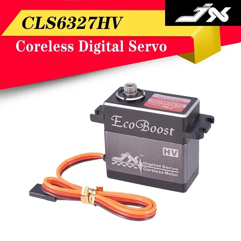 

JX Servo CLS6327HV 27KG Large Torque High Voltage CNC Aluminium Shell Metal Gear Coreless Digital Servo For RC Helicopter