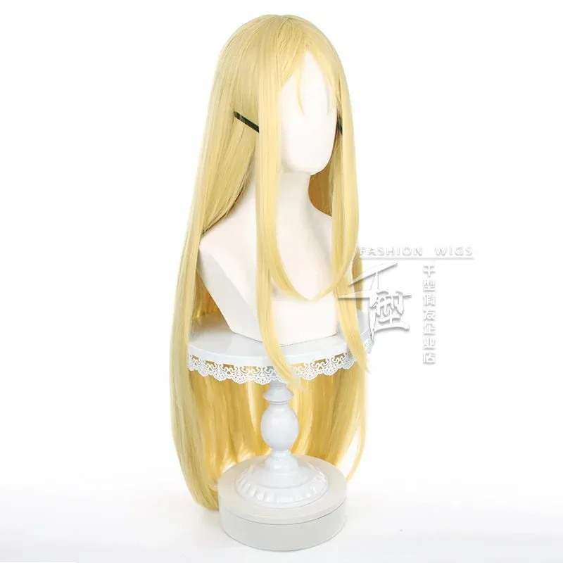 

CosplaySummer Time Rendering Kofune Ushio Cosplay Fiber Synthetic Yellow Long Hair Shell +Free Wig Cap fy1;