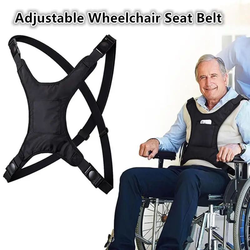 1pcs Wheelchair Fall Prevention Safety Seat Belt Shoulder Fixing Straps Nursing Tool Elderly Patients Harness Brace Support Vest