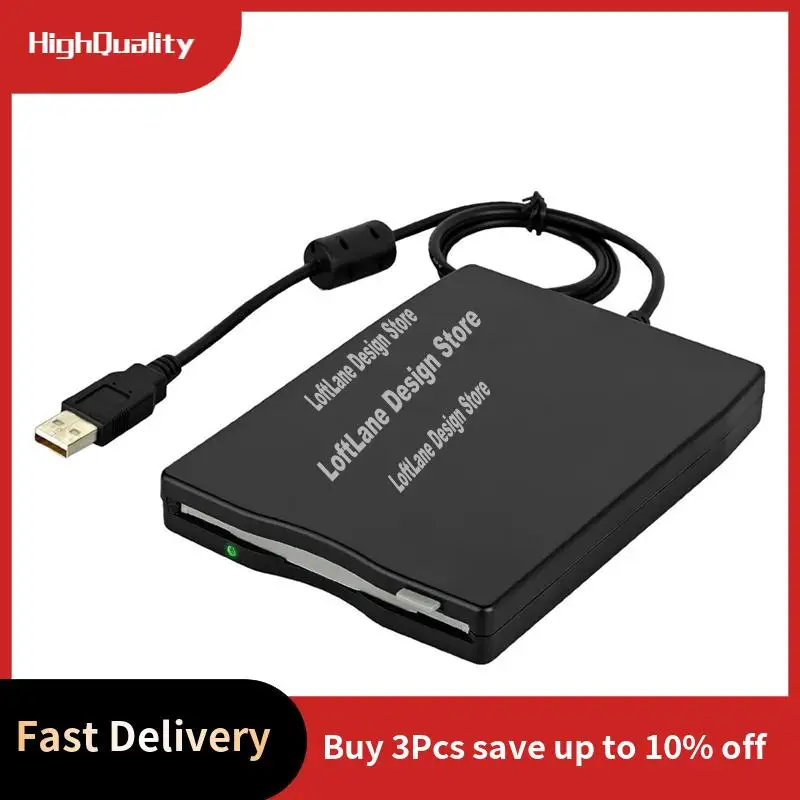 قارئ أقراص مرن خارجي مقاس 3.5 بوصة، تصميم خفيف الوزن ورقيق للغاية ومحمول للكمبيوتر المحمول-A21R #1