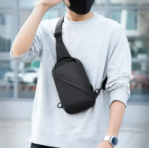 Men Bag Oxford Sling bag 7.9 inch Male Chest Bag Crossbody Bag For Man Moto Biker Shoulder Bags Black New Fashion Bag sling bag