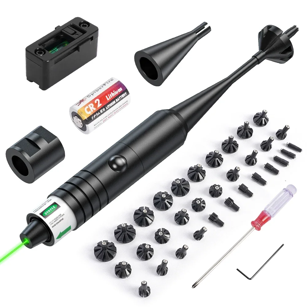 

Tactical Green Laser Collimator Sight Kit for Rifle Pistol - Parallel Calibration Hunting Point Sight Suitable for Full Caliber