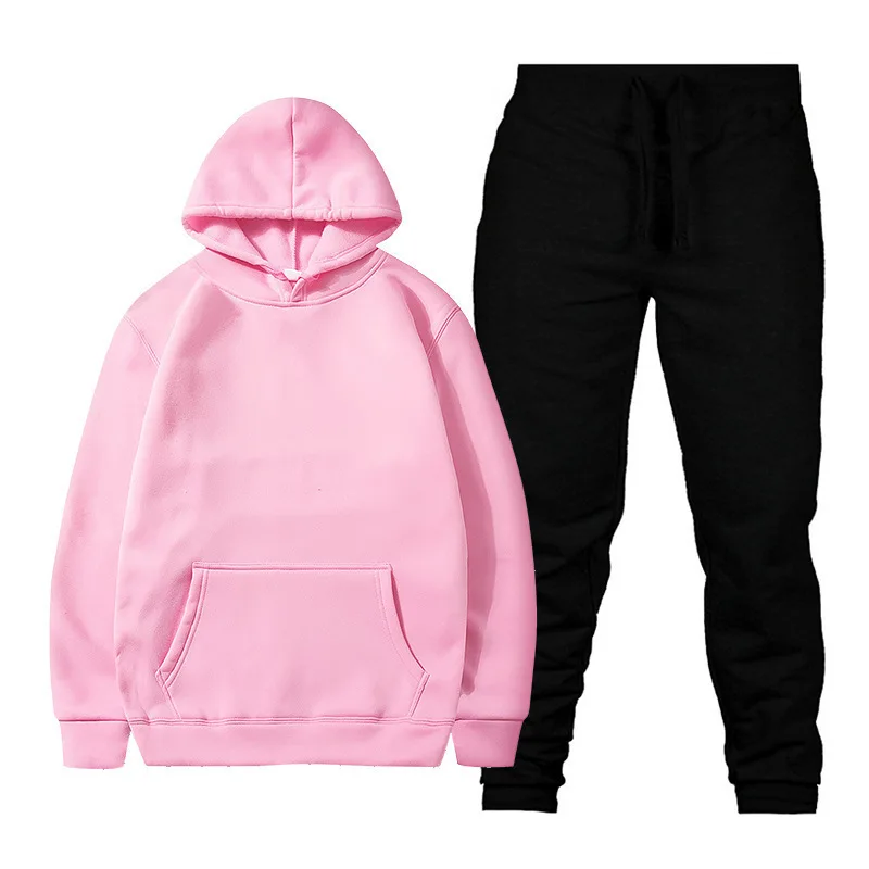 

Spring New Solid Color Hooded Sweatshirt Blank Men Women Fleece Pullover Casual Outfit