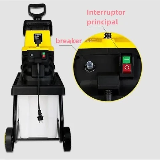 Electric Shredder Sma.ll Household Orcha.rd Bra.nch Shredder High-power Wood Shredder 220V
