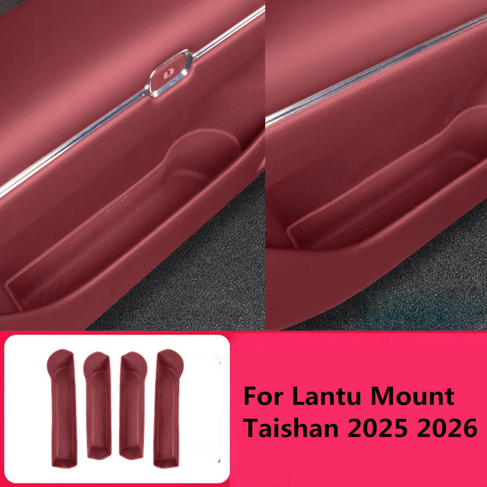 Fit For Lantu Mount Taishan 2025 2026 Door Storage Box Side Silicone Storage Box Protective Pad Accessories