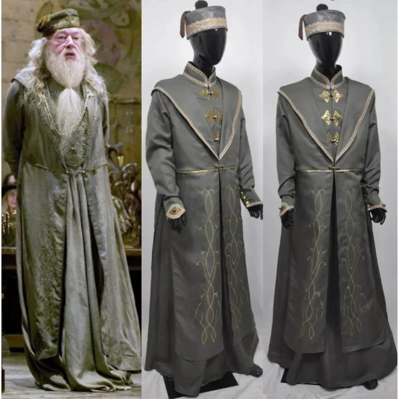 

2025 New Potter Cosplay Costume, Albus Dumbledore Cosplay Costume, Principal Wizard, Tenue, Ecoliere, Sexy Uniform for Men ★ ★ ★