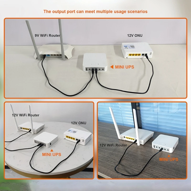 13200mah 5V 9V 12V 19V USB UPS Uninterrupted Backup Power Adapter With 5.5x2.5mm 24BB