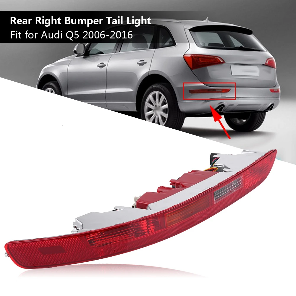 

For Audi Q5 2.0T 2006 2007 2008 2009 2010-2016 1 Pc Left Side Rear Lower Bumper Red Reverse Tail Light Lamp