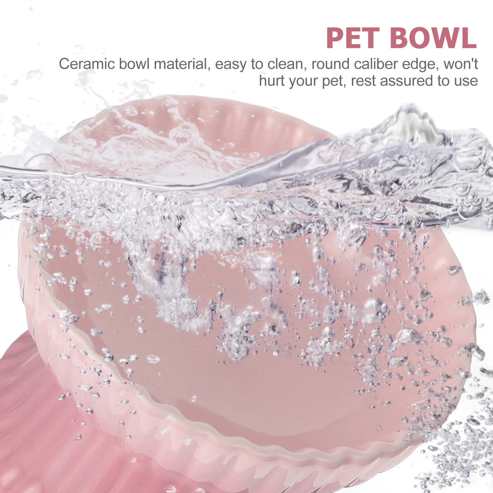 

Raised Pet Bowl Ceramic Cat Dog Feeding Dish for Kitten Puppy Support Long Serving Time Easy Cleaning Healthy for Daily Use