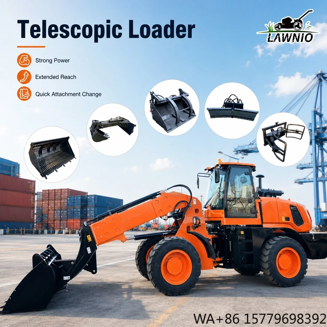 Meets International Standards Telescopic Arm Loader  Telescopic Boom and Easy Maintenance for Municipal Work  Loader