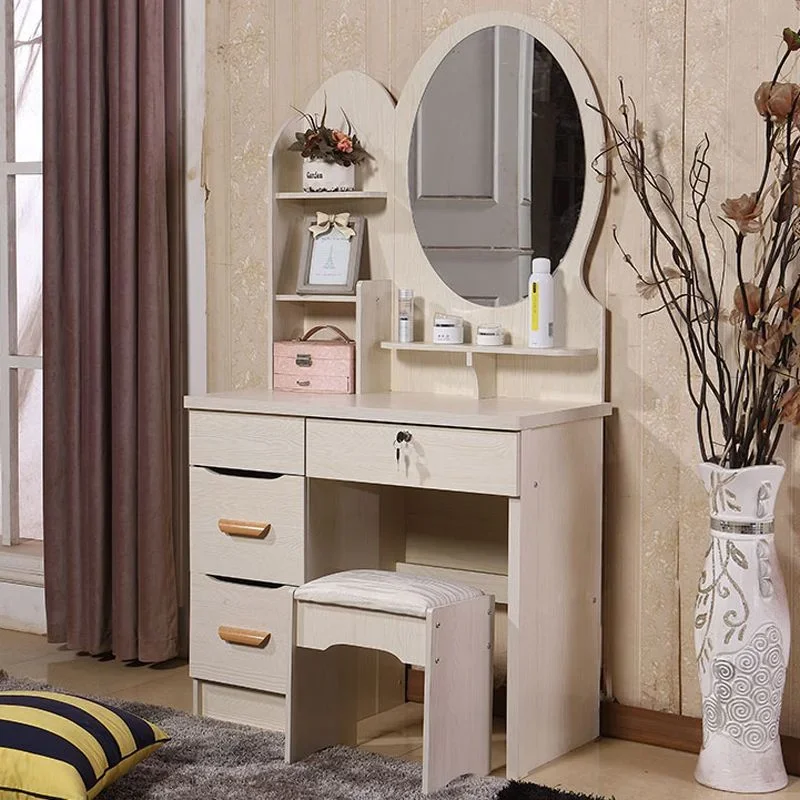 

'Best Seller Makeup Vanity Table with Stool Bedroom Furniture Carton Wood Bedroom Sets Modern Panel Dressing Table with Storage
