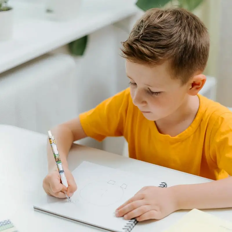 Симпатичные гелевые ручки Быстросохнущая канцелярская ручка Capybara Набор из 6 гелевых ручек с тонкими точками Быстросохнущие ручки для письма для подростков и взрослых Примечание