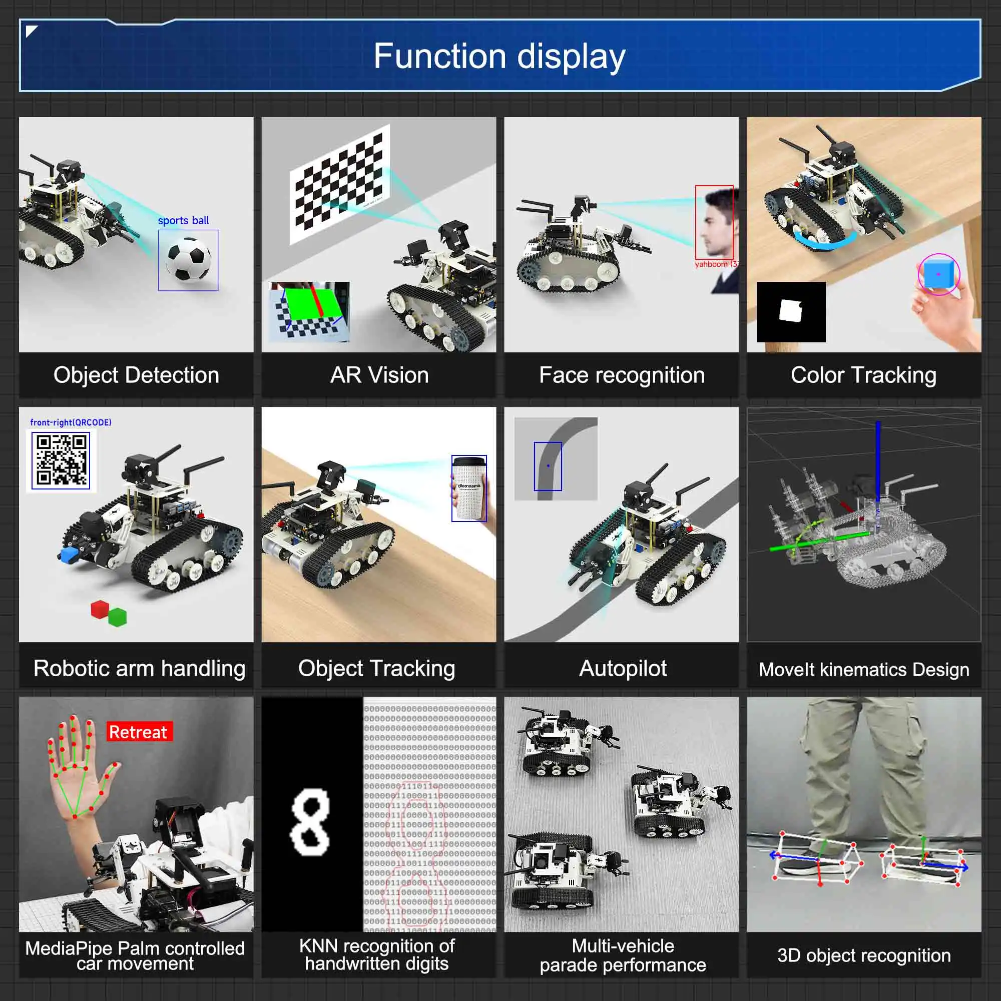 Transbot SE ROS Robot AI Vision Tank Car with 2DOF Camera PTZ Python Programing MoveIt simulation for Jetson NANO Raspberry Pi 5