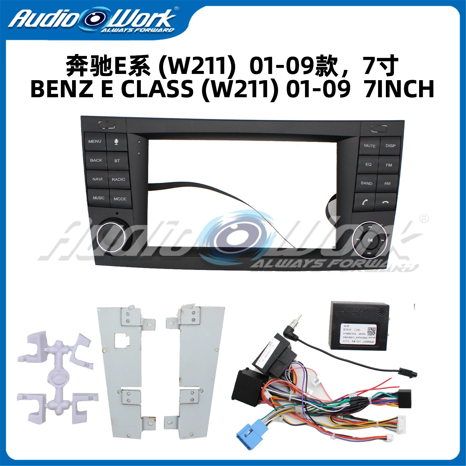 

Car accessories 7 Inch Car Frame Fascia Adapter Android Radio Audio Dash Fitting Pane 2001-2009 BENZ E CLASS W211 FRAME