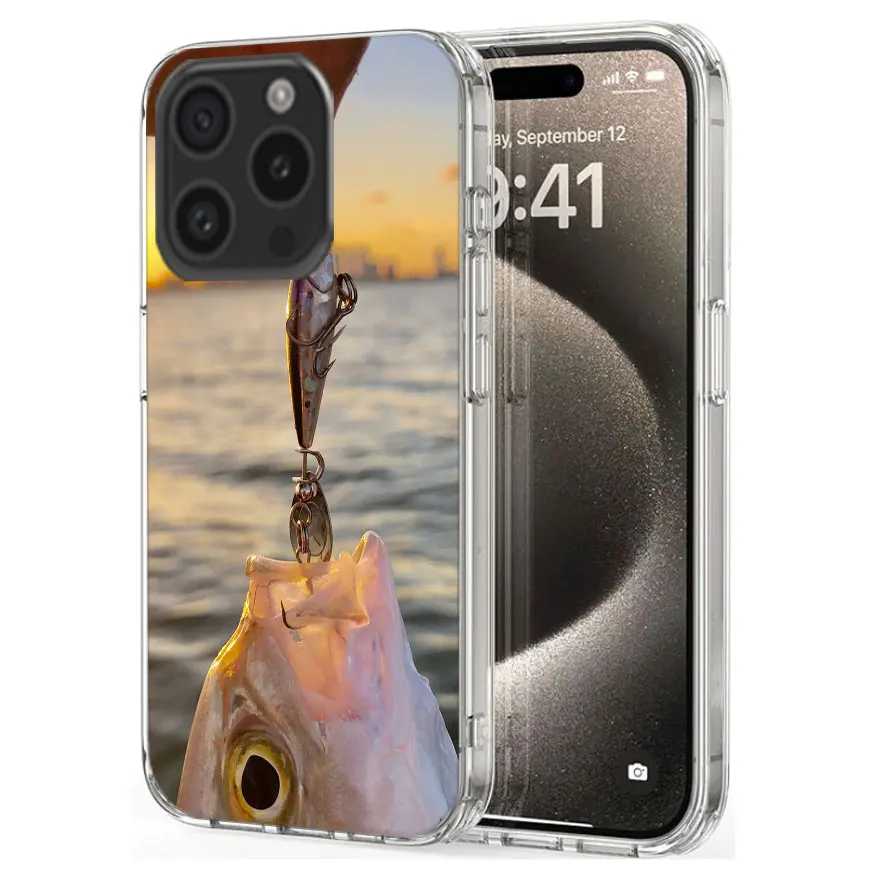 Fishing Professional Bait Joint bait Clear Phone Case For Apple iPhone 12 13 Mini 11 14 15 16 Pro Max Cover XS MAX XR Soft