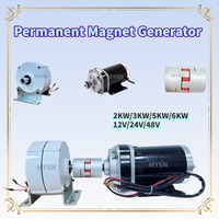 5KW Permanent Magnet Generator 12v 24v 48v Alternator 3 Phase AC Output Electric Generator Dynamo with Driving Motor Homeuse