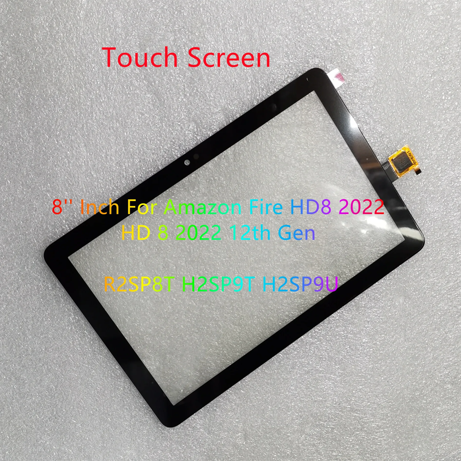 

New 8'' Inch For Amazon Fire HD8 2022 HD 8 2022 12th Gen R2SP8T H2SP9T H2SP9U Touch Screen Digitizer Panel Front Glass 100% Test