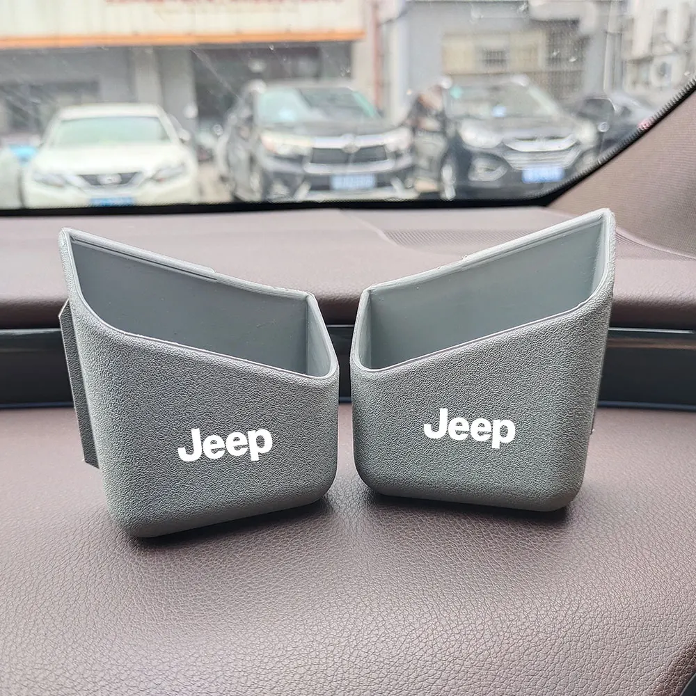 2Pcs ABS Car Door Side Storage Box Organizer Holder Auto Accessories For Jeep Renegade Patriot Wrangler Cherokee Compass Liberty