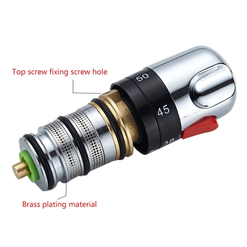 Hot & Cold Water Mixing Val-ve Handle Repair Cartridge Constant Temperature Control Brass Thermostatic Bath Drop Shipping