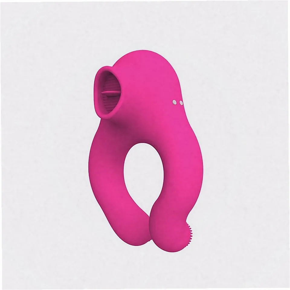 Wireless Remote Control Tongue Licking Penis Ring Male Delay Ejaculation  Massager Sex Toys For Men Women For Couples view 3