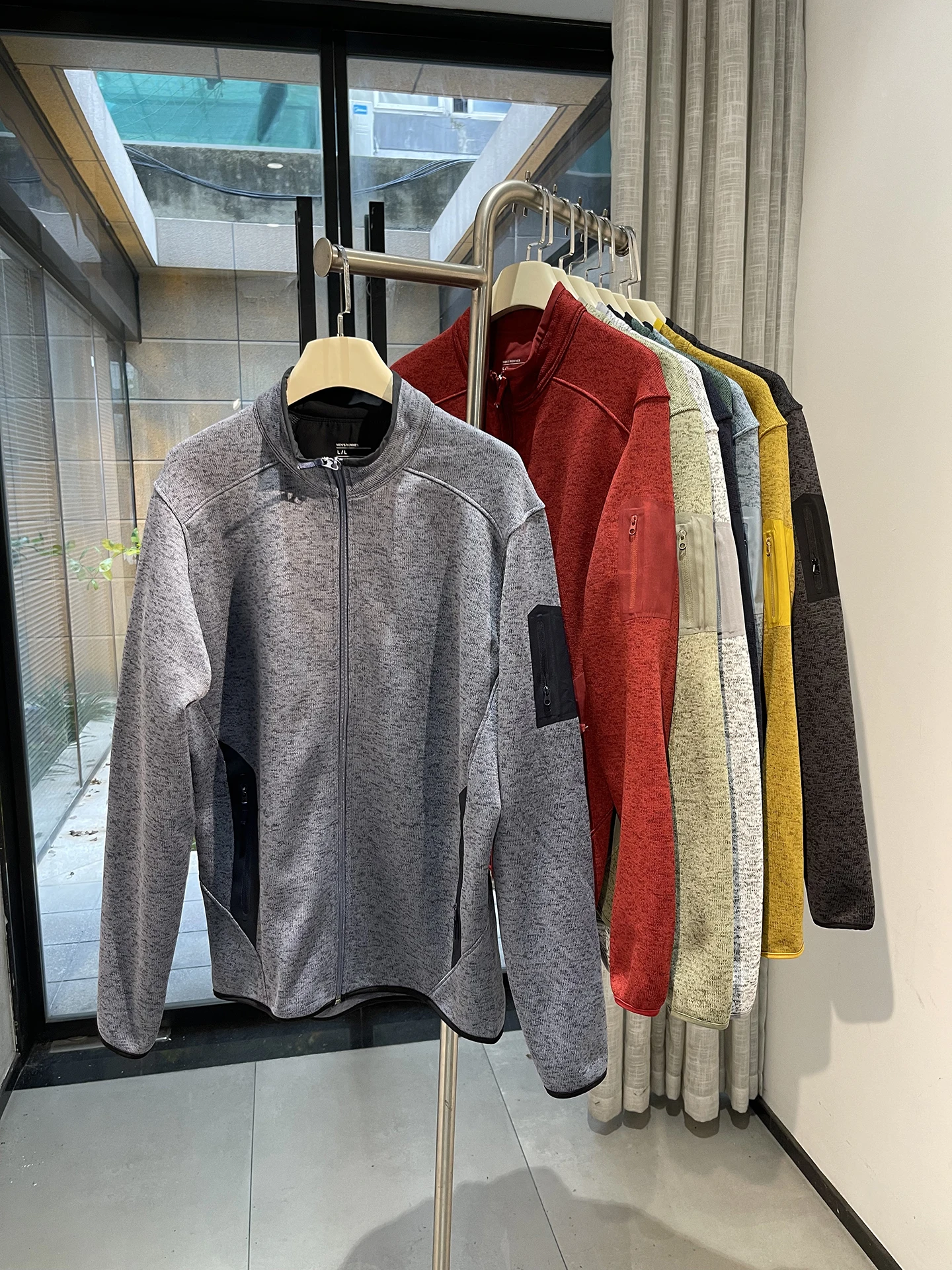 

Outdoor COVR Jacket Men's Women's Fleece Open Cardigan Sporty Stand Collar Waterproof Polyester Fabric Winter Warmth