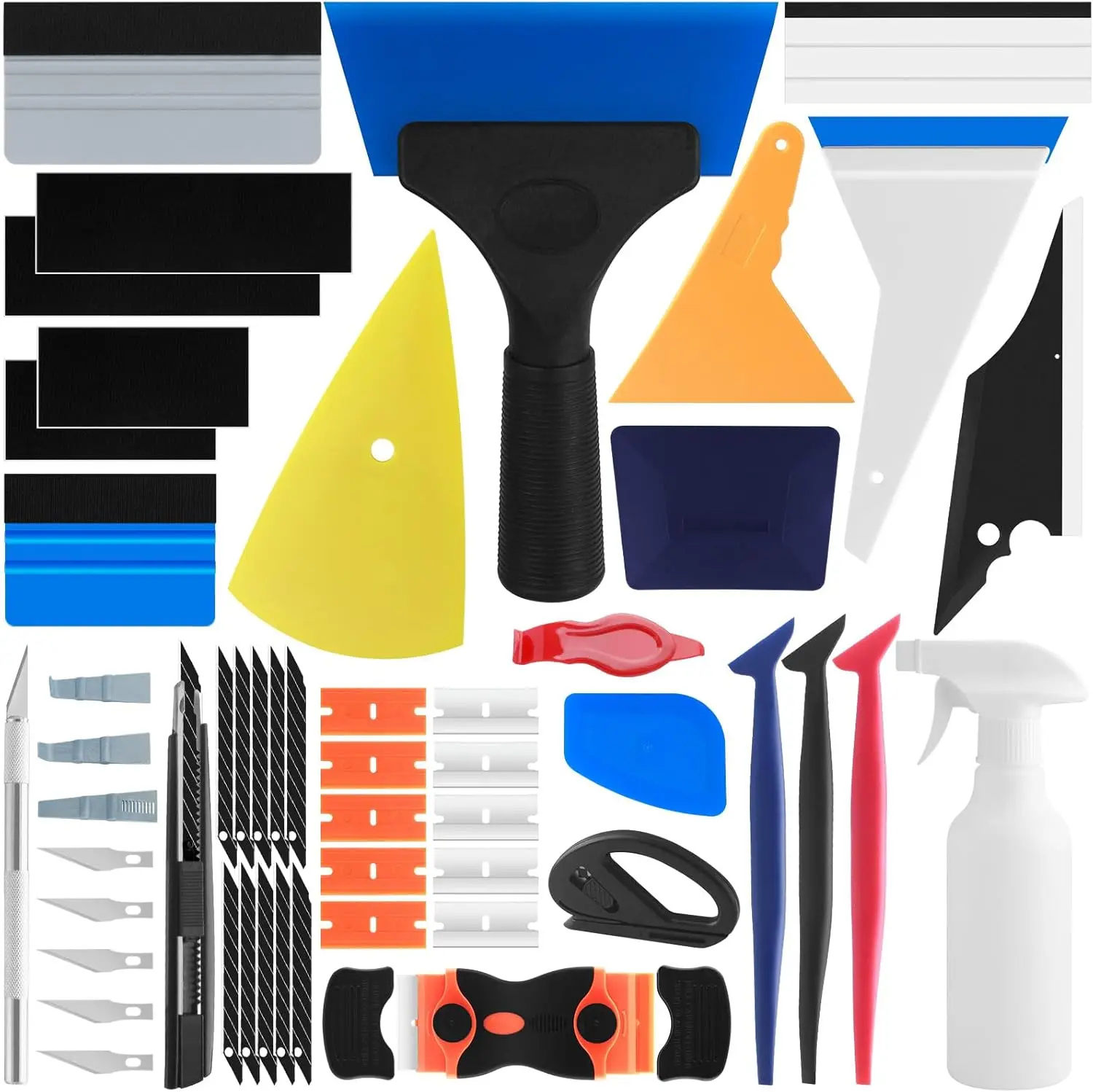 

28 Pcs Car Window Tint Tools Kit for Vinyl Wrap and Protective Film Installation, Automotive Glass Tinting Squeegee Set