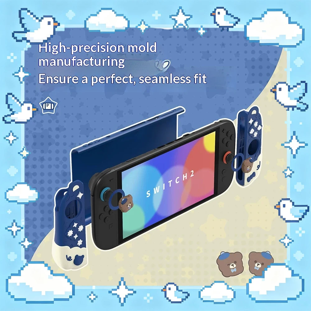 

Защитный чехол PlayVital Good Night Bear Game Player: полностью закрывающий корпус для портативной консоли