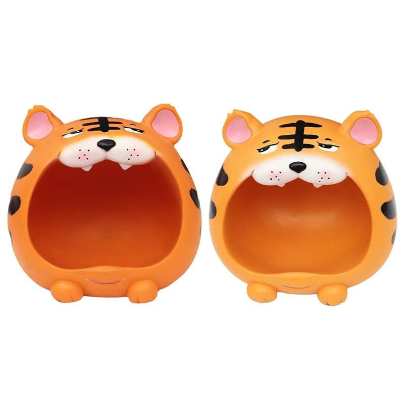 Storage Tray Tiger Year Mascot Lucky Meng Fu Tiger Storage Cabinet Home Decoration Tiger Storage Bucket