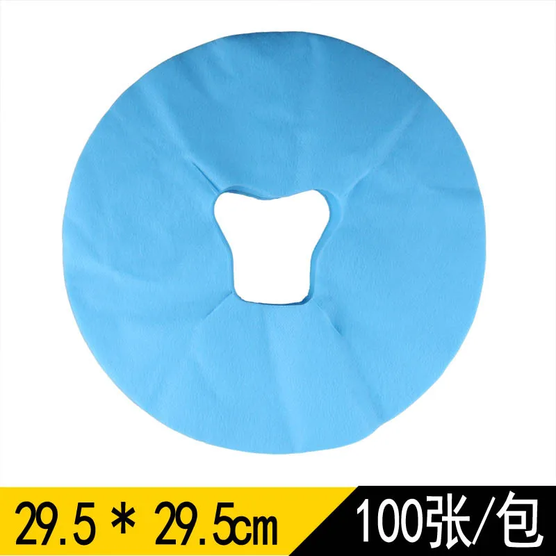 Disposable Beauty Salon Massage Bed Face Towel 100 Sheets Round Hole Cross Hole Non woven Cushion Pillow Cover