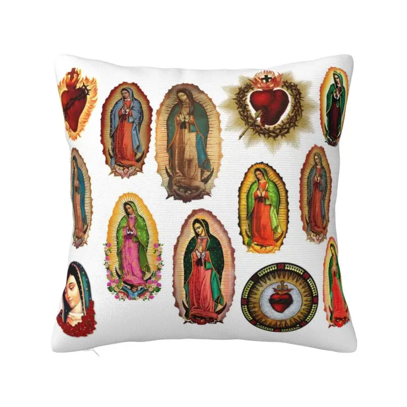 Custom Our Lady Of Guadalupe Virgin Mary Nordic Throw Pillow Cover Sofa Cushion