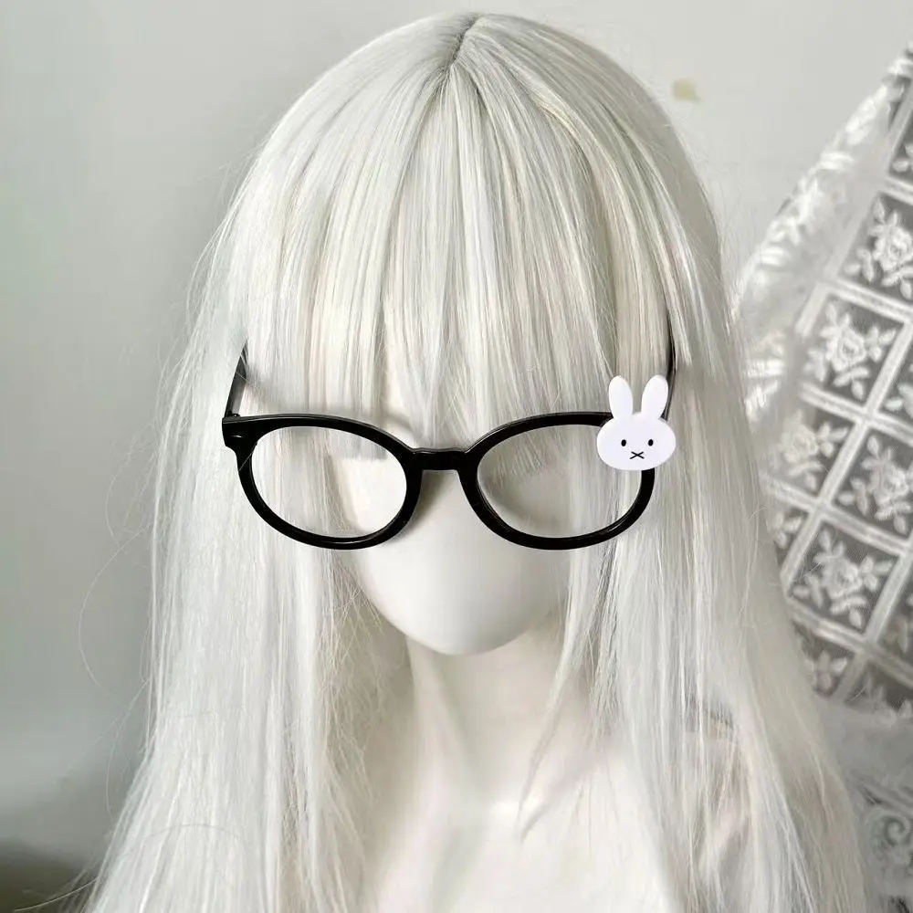 

Anime Miffy Rabbit Bow Lovable Sweet Bunny Show Small Face Face Without Makeup Big Black Box Spectacle Frame Kawaii Lovely 2026