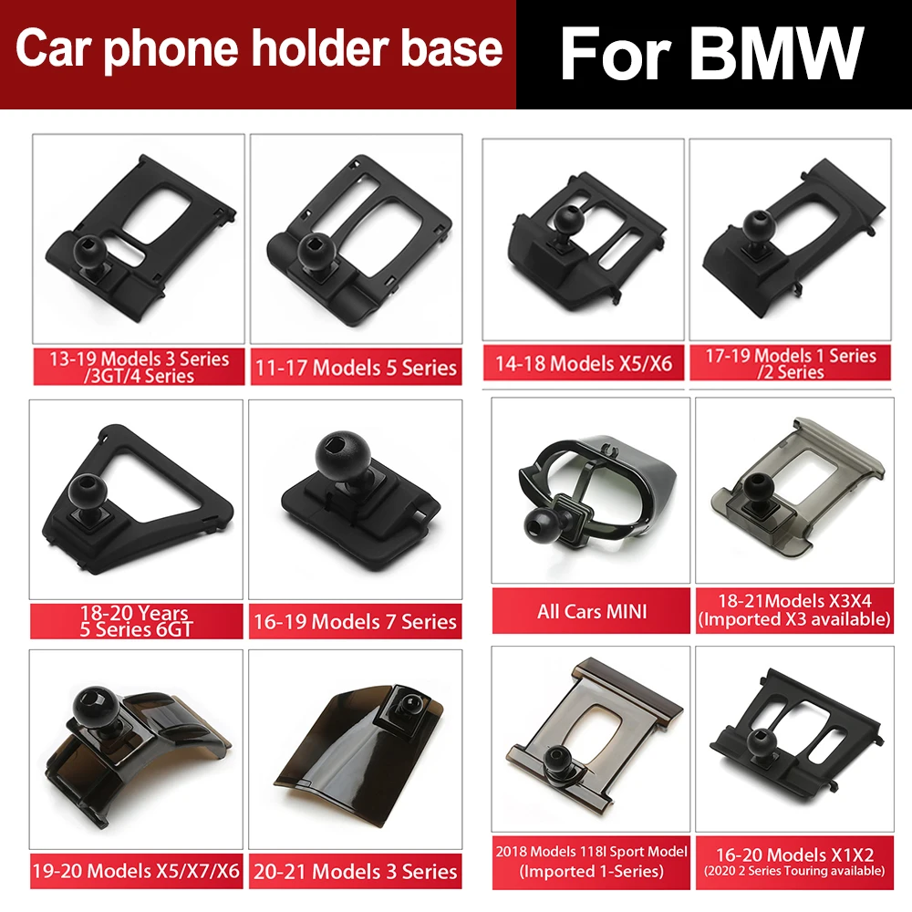 

Car Mobile Phone Holder Navigation Bracket Dedicated Base For BMW X5 X6 X3 X4 3GT X1 X2 X7 1 3 5 7 Series Car Air Outlet Bracket