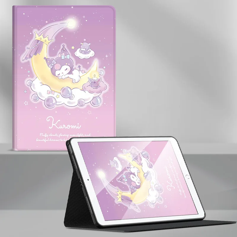

Чехол для iPad Kuromi для iPad 9/10-го поколения 10.2/10.9 дюймов, Air 4/5/6, Pro 11 дюймов, милый чехол-котик для планшетов Mini 5/6/7 8.3 дюйма, с функцией Smart Sleep/Wake