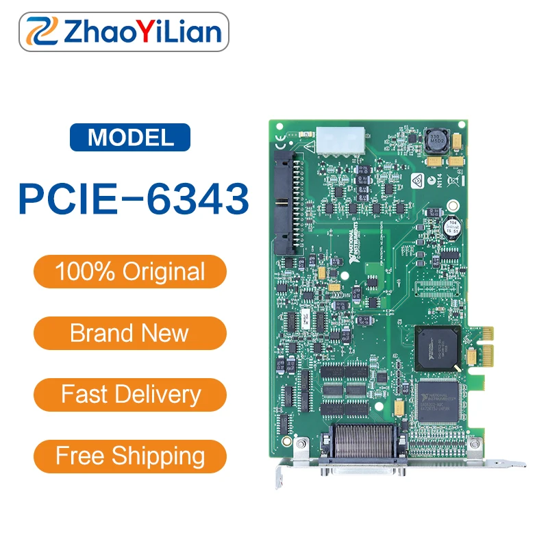 For PCIe-6343 781047-01 X Series PCIe DAQ Card 16Bit 500kS/s 32AI 4AO 48DIO 4 Counter Data Acquisition Board