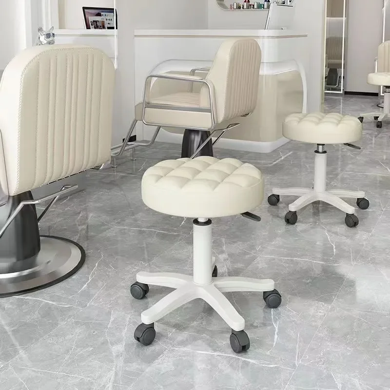 Modern Round  Lifting Swivel With Wheels Barber Shop Special Lifting Swivel  Office Desk