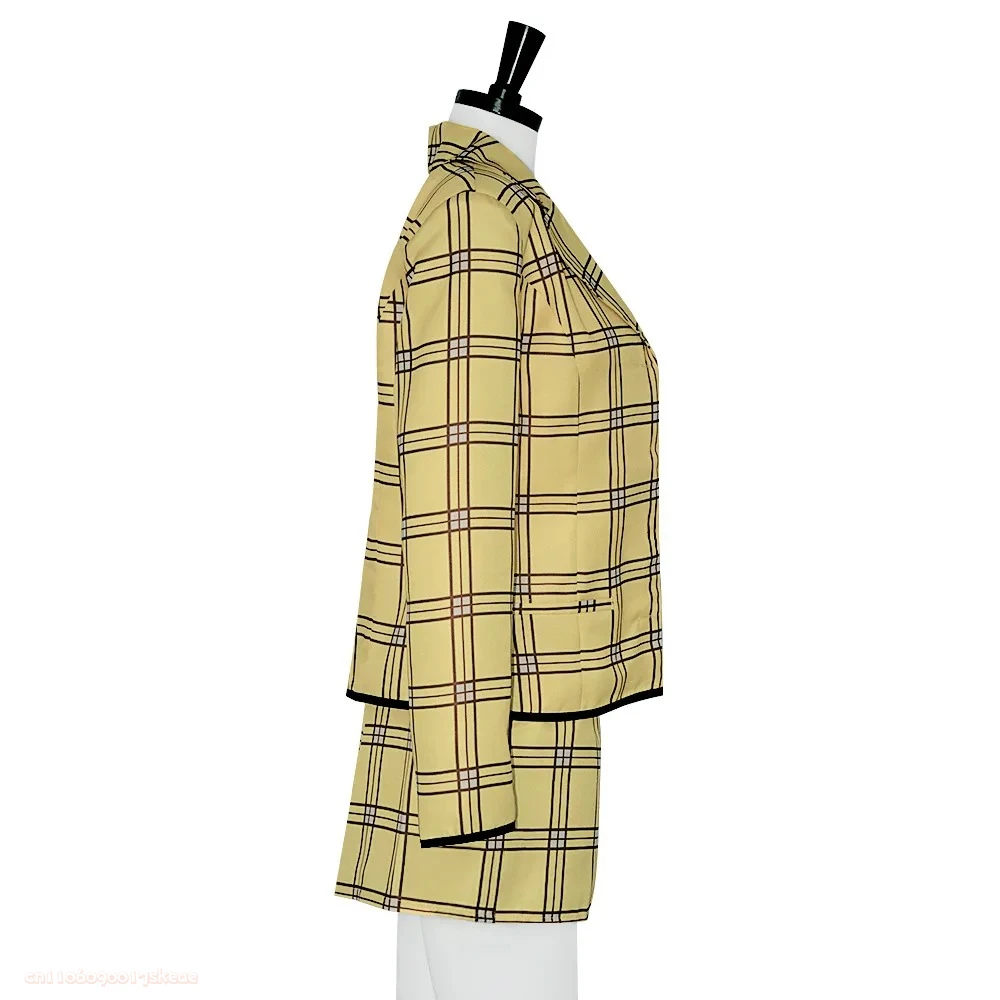 فيلم جاهل شير Horowitz تأثيري حلي المرأة معطف أصفر تنورة دعوى زي مدرسي ملابس الهالوين #4