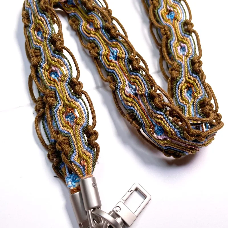 Pure hand-woven ethnic style mobile phone lanyard outdoor sports mobile phone anti-lost rope camera lanyard