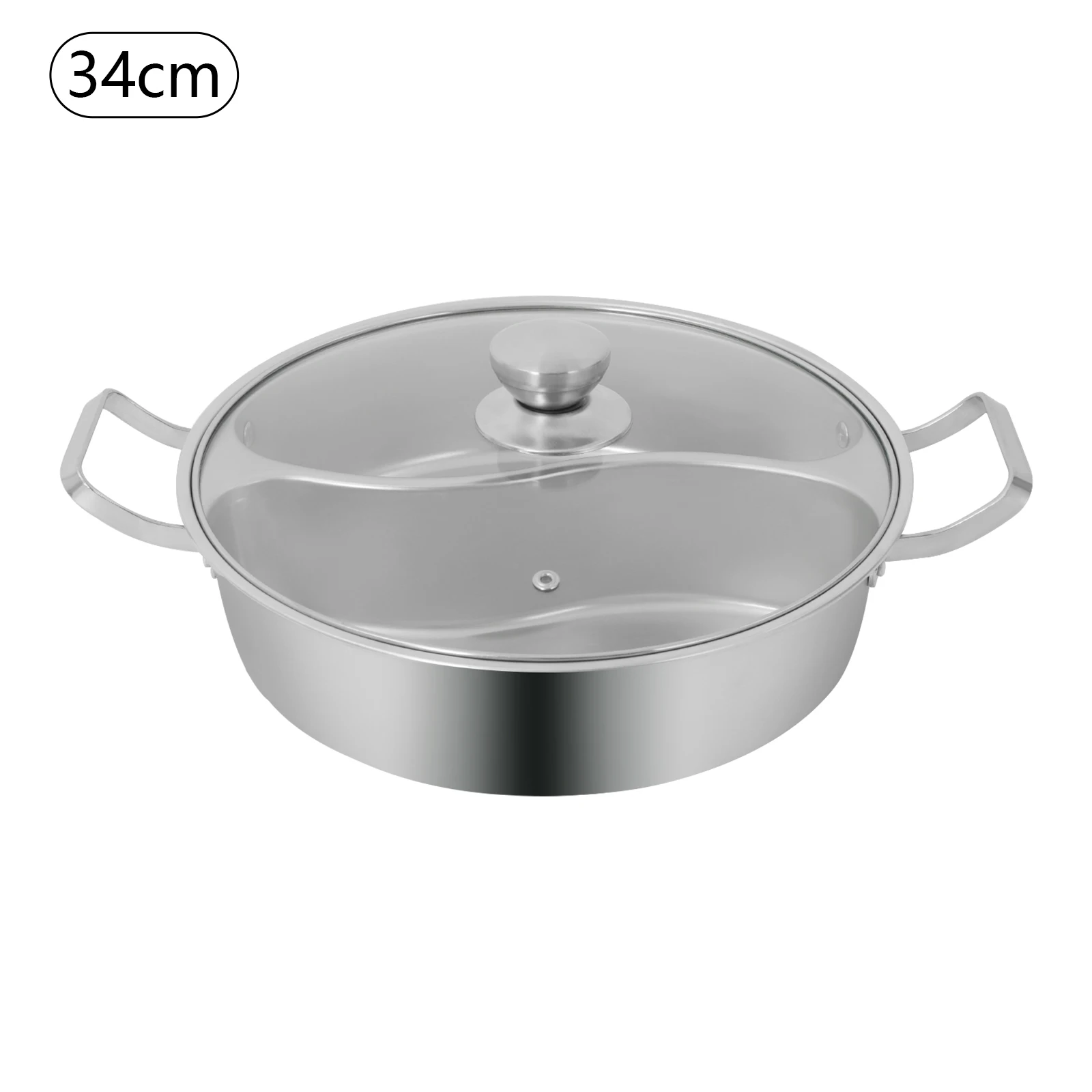 

Горячая кастрюля с двумя отделениями из пищевой нержавеющей стали 304 и крышкой, используется на 6–8 человек, подходит для газовых индукционных вал, для семейных встреч