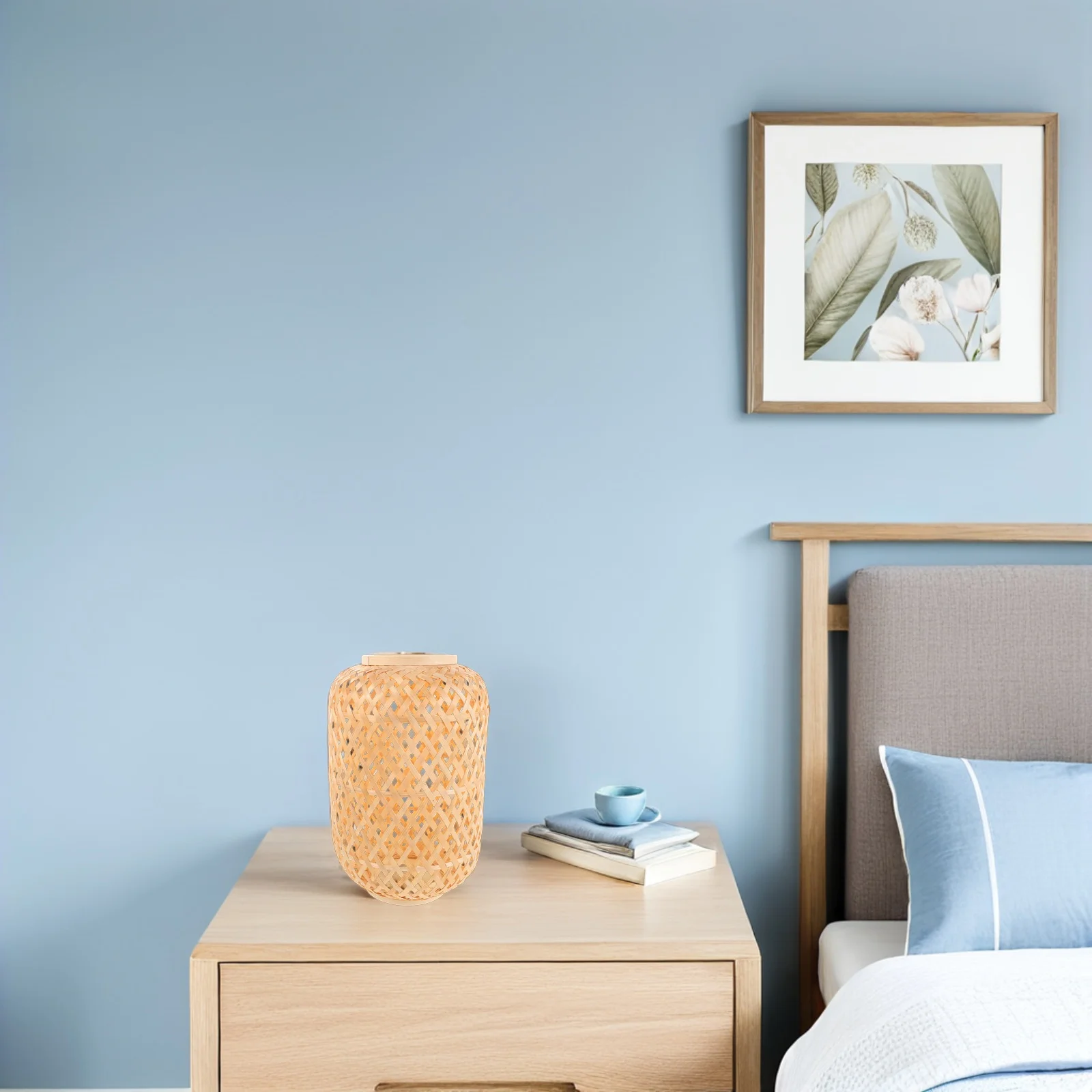 

Bamboo Lamp Shade: Handmade Woven Lantern For Living Room Bedroom Kitchen Vintage Cage Pendant Light Cover,