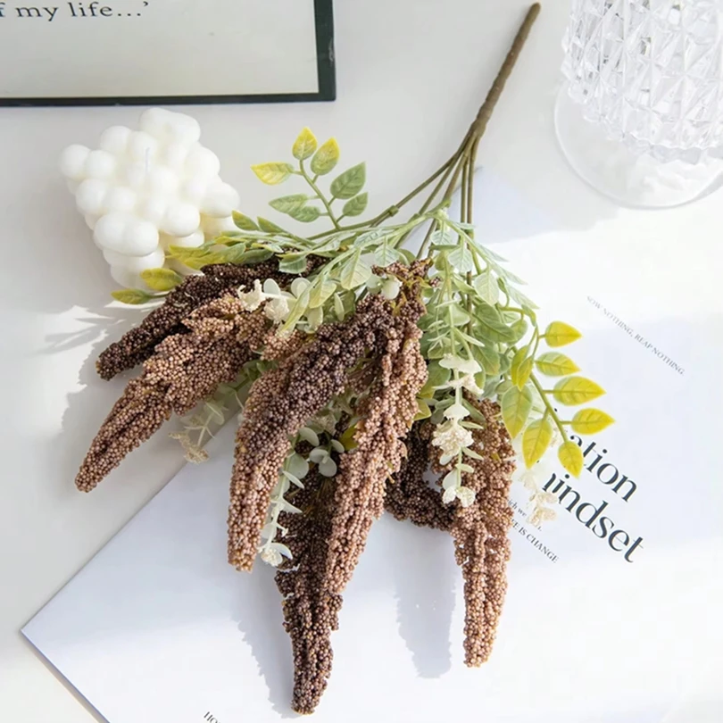 

Silk Artificial Flowers Bunble Wedding Garland Home Room Decor Outdoor Artistic Wreath Bridal Bouquet Vase Filler Diy Craft Gift