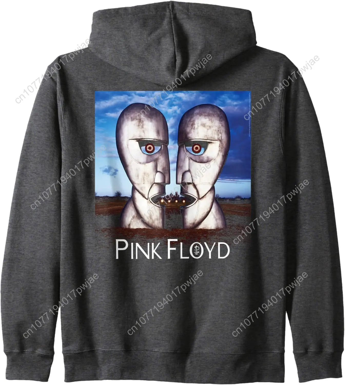 Sudadera con capucha rosa Floyd The Division Bell Rock Music Band con cremallera
