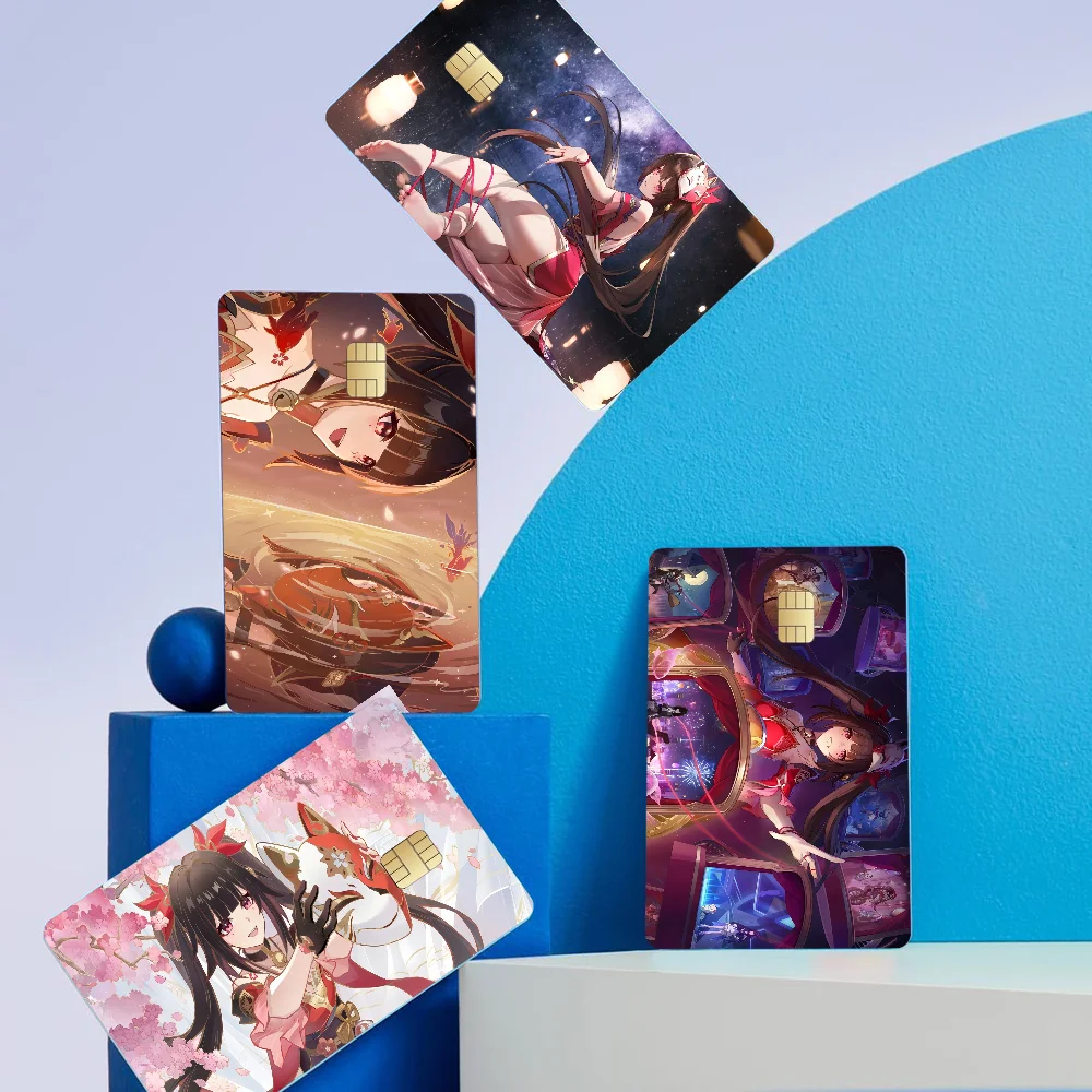 

Sparkle Honkai Star RailGame Film Cover Sticker Case For Small Chip Credit Debit Card Front Side