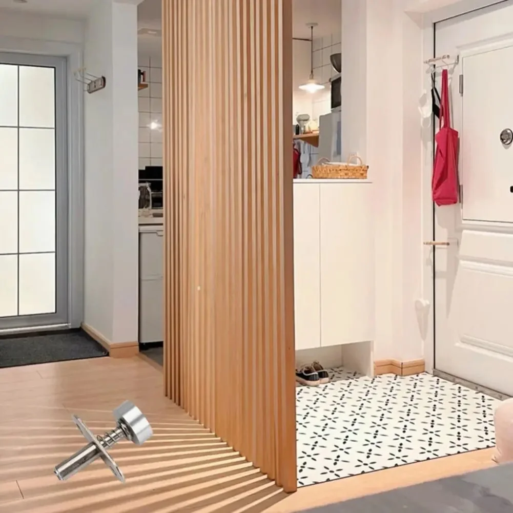 1 Pair 360 Degree Pivot Hinge Concealed Swivel Rotating Fitting For Room Divider 22mm Thick Furniture Door Hardware