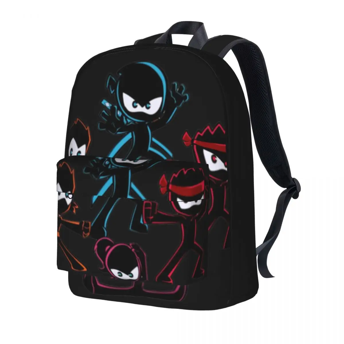 Cartoon N-Ninjas TV Backpack Women Men K-Kidzs Funny Big Backpacks Xmas Gift Elegant High School Bags University Design Rucksack